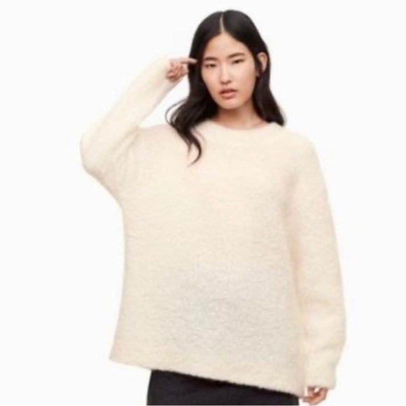 Aritzia Tops - ARITZIA  Wilfred Seissan Alpaca Sweater Cream Oversized Slouchy Size 2